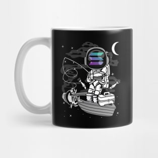 Astronaut Fishing Solana SOL Coin To The Moon Crypto Token Cryptocurrency Blockchain Wallet Birthday Gift For Men Women Kids Mug